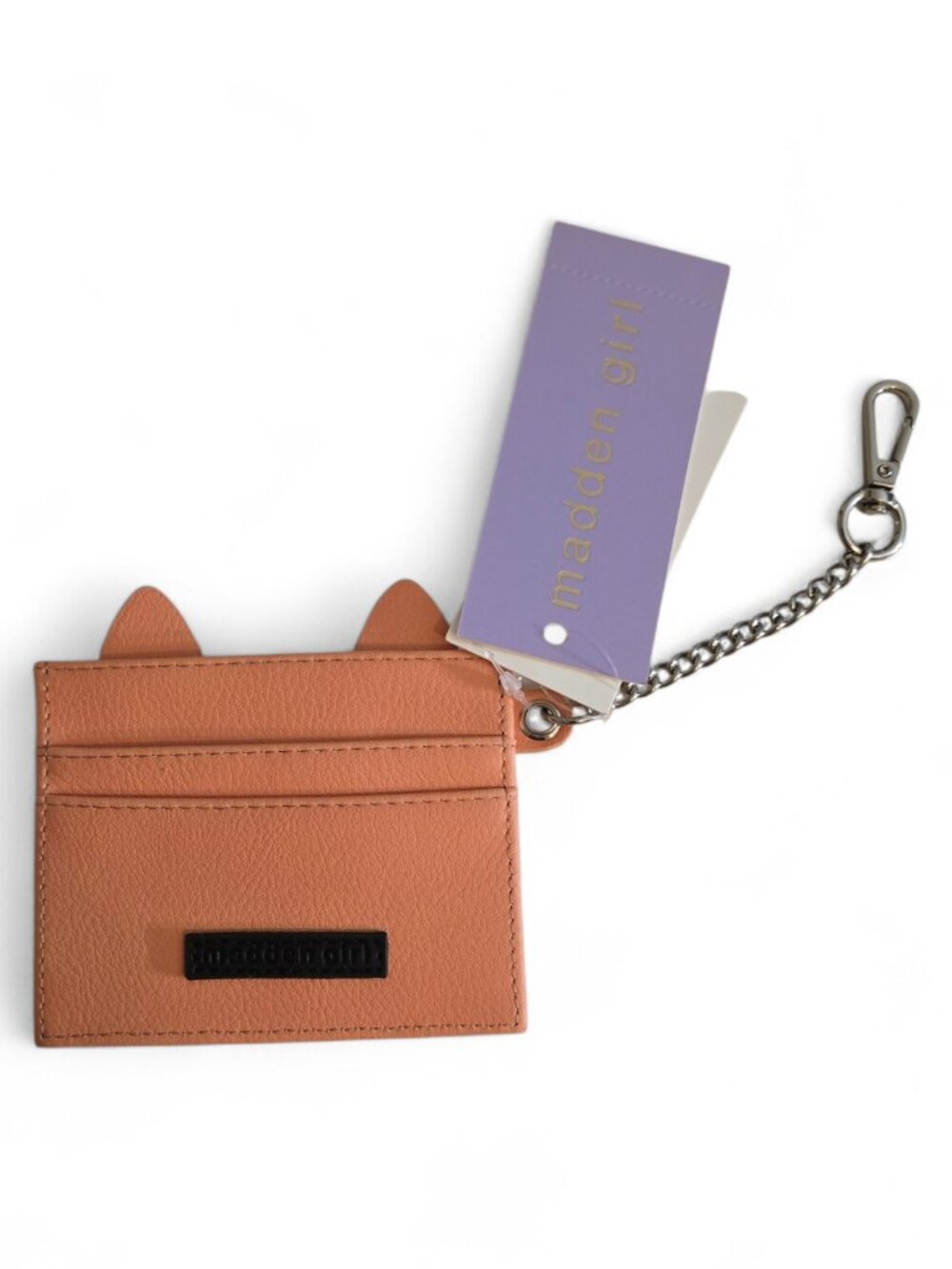 Madden Girl Animal Card Holder Keychain Wallet NWT Cute Lamb Tiger Coin Purse - Picture 8 of 10